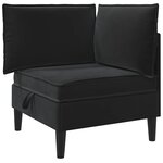 vidaXL Ensemble de meubles pour le salon 4 Pièces Noir Velours