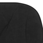 vidaXL Chaise pivotante de bureau Noir Velours