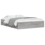 vidaXL Cadre de lit avec tiroirs sans matelas sonoma gris 140x200 cm
