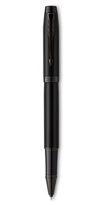 PARKER IM Monochrome Stylo Roller  Noir Mat  Recharge noire pointe fine  Coffret cadeau
