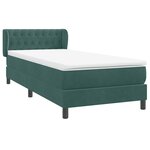vidaXL Sommier à lattes de lit et matelas vert foncé 80x220 cm velours