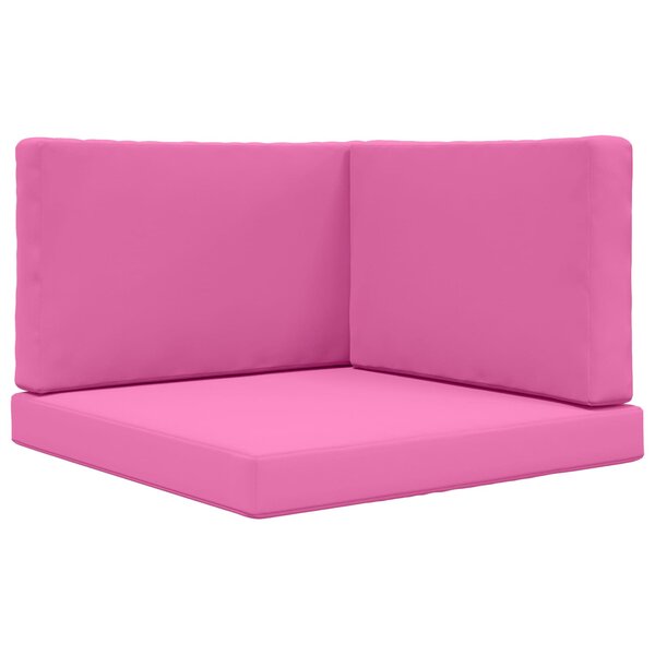 vidaXL Coussin de canapé d'extérieur 3 Pièces Rose Polyester