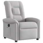 vidaXL Fauteuil inclinable électrique gris nuage tissu
