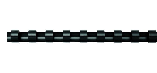 Pack de 100 Baguettes de reliure plastiques  rondes  noir  12mm  noir FELLOWES