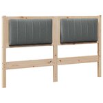 vidaXL Tête de lit capitonnée Marron 140 cm Pin massif