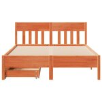 vidaXL Cadre de lit sans matelas cire marron 135x190cm bois pin massif