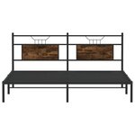 vidaXL Cadre de lit sans matelas chêne fumé 160x200 cm bois ingénierie