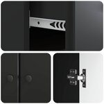 vidaXL Buffet Noir 66 x 34 5 x 90 cm Bois d'ingénierie