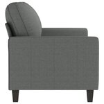 vidaXL Canapé à 2 places Gris foncé 140 cm Tissu