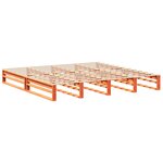 vidaXL Cadre de lit sans matelas cire marron 180x200cm bois pin massif