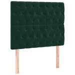 vidaXL Cadre de lit sans matelas vert foncé 90x190 cm velours