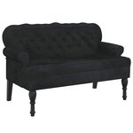 vidaXL Banc avec dossier noir 119 5x64 5x75 cm velours