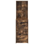Highboard vidaXL Chêne Fumé 40x41x135 cm Bois d'ingénierie