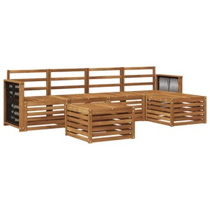 vidaXL Ensemble de canapés d'extérieur 6 pc Naturel