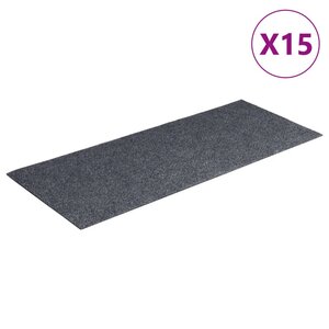 vidaXL Tapis d'escalier autocollants Rectangulaire 15 Pièces 60x25 cm