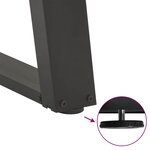 vidaXL Pieds de table basse en U  2 pièces  anthracite  50 x (30-31) cm  acier