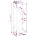 vidaXL Portant de bois chauffage blanc 40x25x100 cm