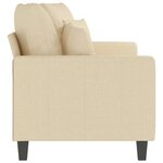 vidaXL Canapé à 2 places Crème 140 cm Tissu