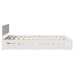 vidaXL Cadre de lit avec tiroirs sans matelas blanc 120x190 cm