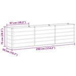 vidaXL Jardinière Anthracite 480 x 50 x 45 cm Acier galvanisé