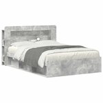 vidaXL Cabinet de Tête de Lit Gris béton Bois d’ingénierie