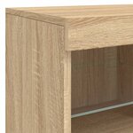 vidaXL Buffet avec lumières LED chêne sonoma 81x37x67 cm