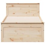 vidaXL Cadre de lit sans matelas avec tête de lit 90x200cm bois de pin