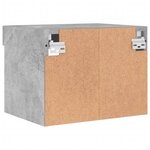 vidaXL Table de chevet murale avec lumières LED gris béton