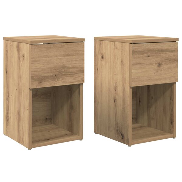 vidaXL Armoire de lit 2 pièces Chêne artisanal 29 x 31 5 x 49 cm