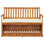 vidaXL Banc de rangement de jardin Bois d'acacia solide 120x63x84 cm