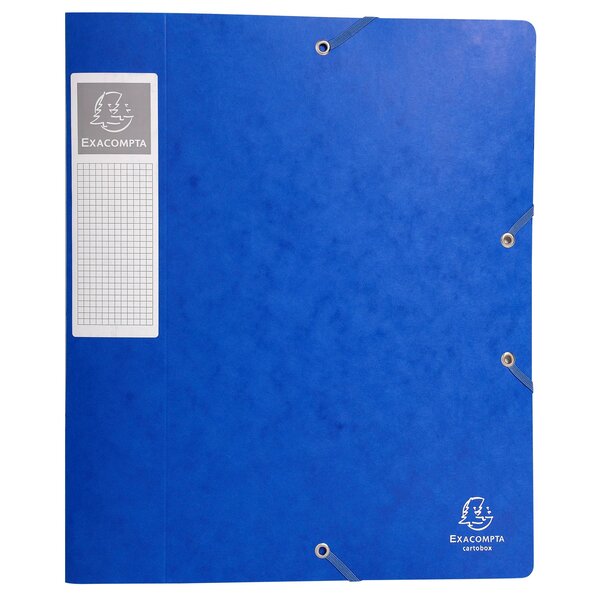 Boite De Classement Cartobox Dos 60mm Carte Lustrée - A4 - Bleu - X 10 - Exacompta
