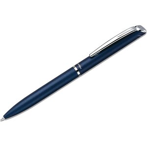 Coffret roller encre gel rétractable bl2007  corps fin métal bleu  encre noire pentel