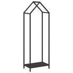 vidaXL Portant de bois chauffage noir 40x25x120 cm