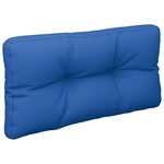 vidaXL Coussins de palette lot de 2 bleu royal tissu