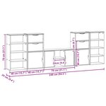 vidaXL Meubles TV 5 Pièces avec rangement ODDA blanc bois de pin massif