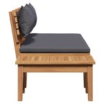 vidaXL Banc de jardin 2 Pièces Marron Teck massif