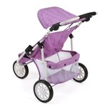 Bayer Chic 2000 697-35 - Poussette Jogger 3 roues pour poupées jumelles  Mélange violet
