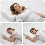vidaXL Coussin de sommeil Uni Blanc 57 x 37 x 11 5 cm