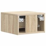vidaXL Table d'appoint murale 2 pc Chêne Sonoma 34 5 x 33 x 20 cm