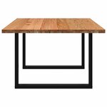 vidaXL Table à manger marron clair bois de chêne massif rectangulaire