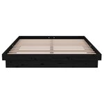 vidaXL Cadre de lit sans matelas noir bois massif