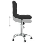 vidaXL Chaise pivotante de bureau Noir Tissu