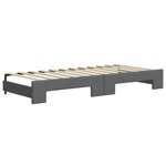 vidaXL Lit de jour avec gigogne sans matelas gris foncé 80x200 cm