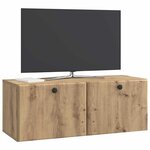 vidaXL Meuble TV mural 78 5 x 31 x 30 cm Chêne artisanal