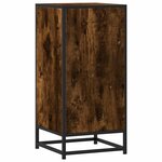 vidaXL Buffet chêne fumé 35 5x35x76 cm bois d'ingénierie et métal