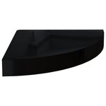 323889 vidaXL Floating Corner Shelf High Gloss Black 25x25x3 8 cm MDF