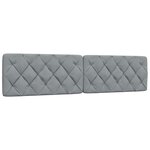 vidaXL Cadre de lit avec LED sans matelas gris clair 200x200 cm tissu