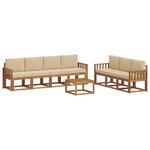 vidaXL Ensemble de canapés d'extérieur 8 pc Naturel et Beige