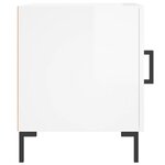 vidaXL Tables de chevet 2 Pièces blanc brillant 40x40x50 cm
