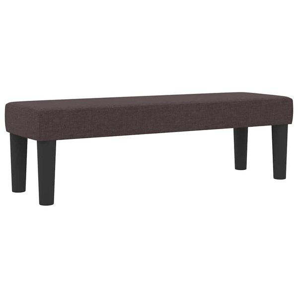 vidaXL Lit à ressorts avec matelas Marron foncé 120 x 190 cm tissu